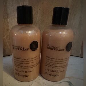 2X LOT Philosophy The Sweetest Nutcracker Shower Gel Bubble Bath & Shampoo 8 oz.